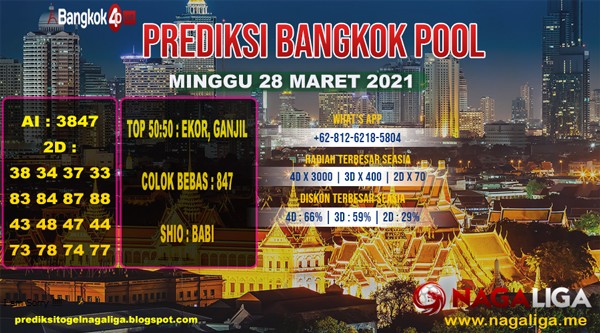 PREDIKSI BANGKOK  MINGGU 28 MARET 2021