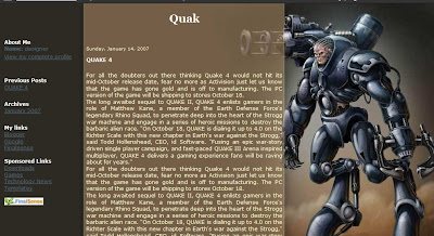 Quake 4 Template Blogger