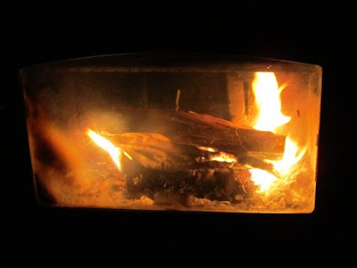 Fire in the wood stove, Feb 2011