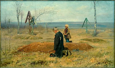 The Oprhans 1891, Nikolai Alexejewitsch Kas(s)atkin (1859 - 1930) verwaist