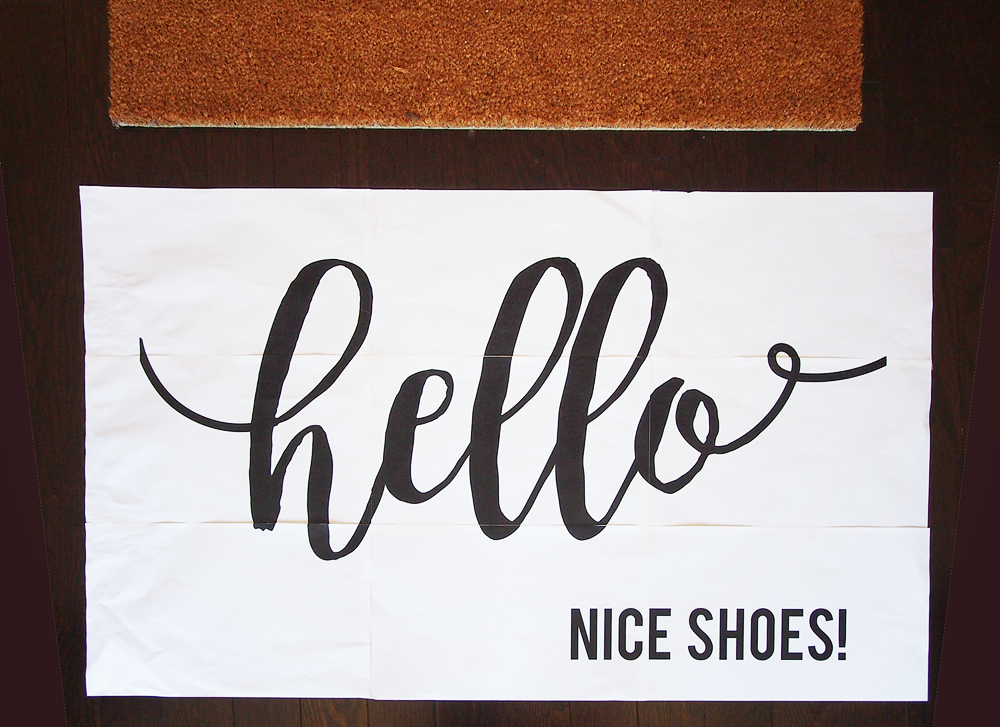 {DIY} Make Your Own Custom Doormat Without a Cricut Machine