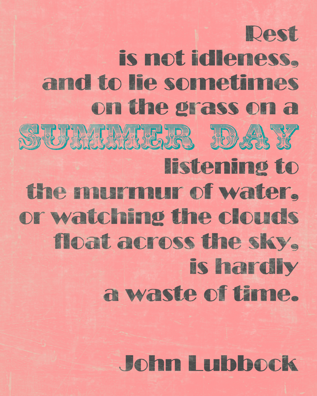 PRINTABLE Summer Day Quote Printable