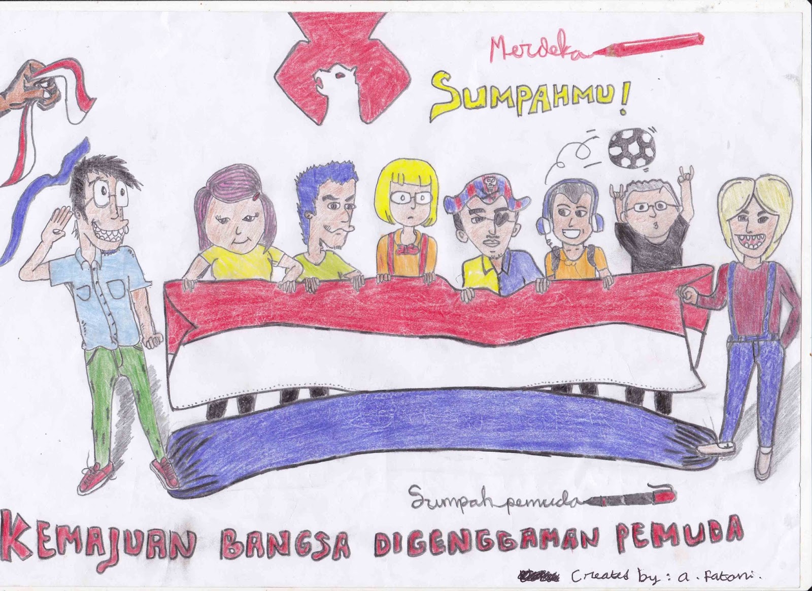 SMA Negeri 9 Kabupaten Tebo: mading: karikatur sumpah 
