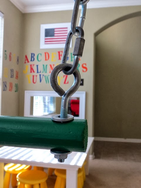 Swing Hardware for Hanging Swings Indoors www.stylewithcents.blogspot.com