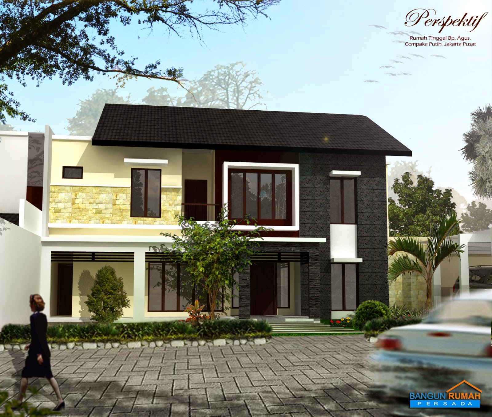 70 Desain Rumah Minimalis Modern 2 Lantai Type 200 Desain Rumah