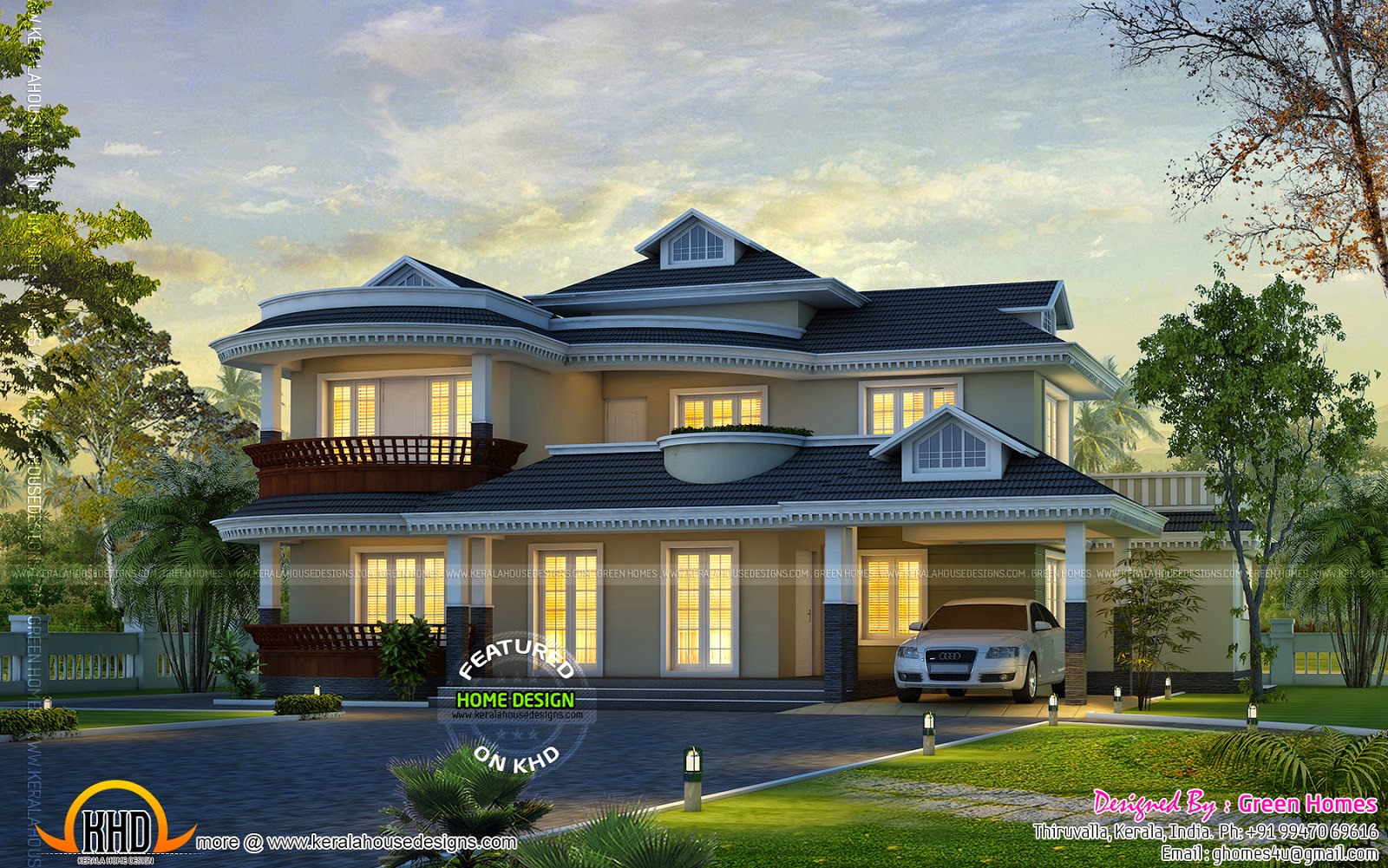  Dream  home  design Kerala home  design and floor plans 