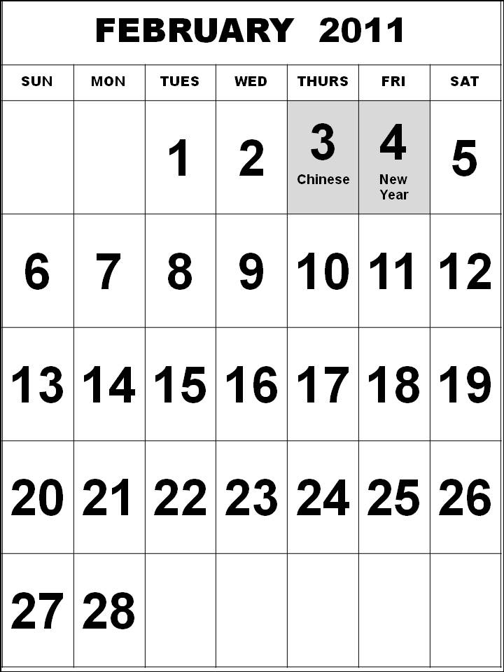 february 2011 calendar with holidays. February 2011 Calendar