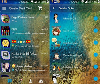 BBM Mod Droid Chat! v3.2.0.6 Tema Transparan Beckup Sticker