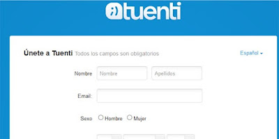 fomulario registro tuenti