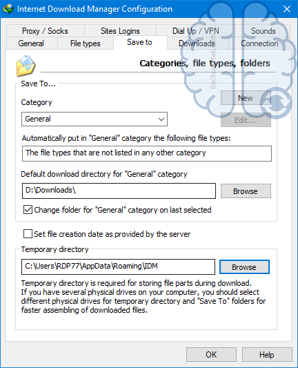 Mengubah Folder Temporary Internet Download Manager