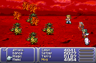 Sabin uses the Rising Phoenix Blitz in Final Fantasy VI.