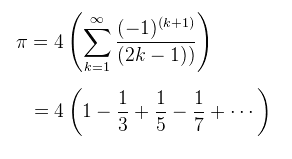 Série infinita para calcular o pi