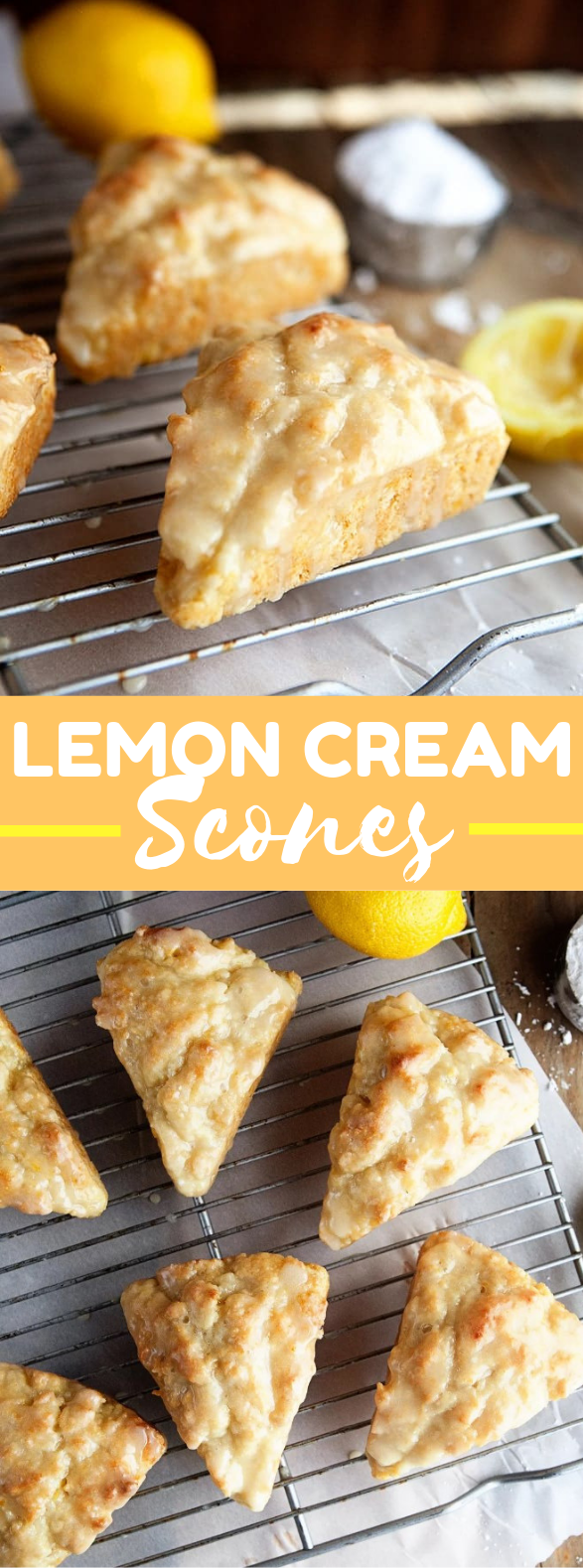 Lemon Cream Scones Recipe #desserts #brunch