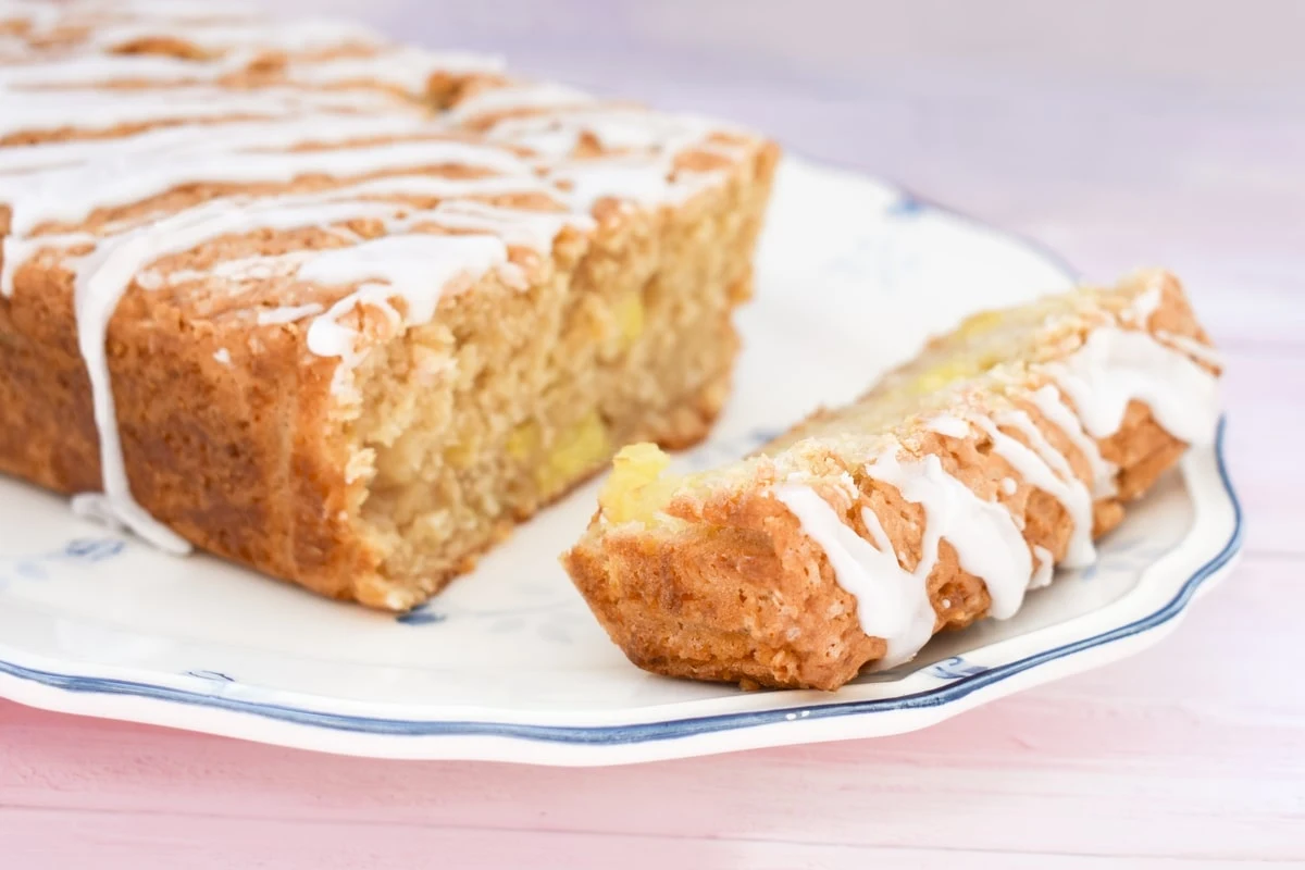 close up of pineapple cake.