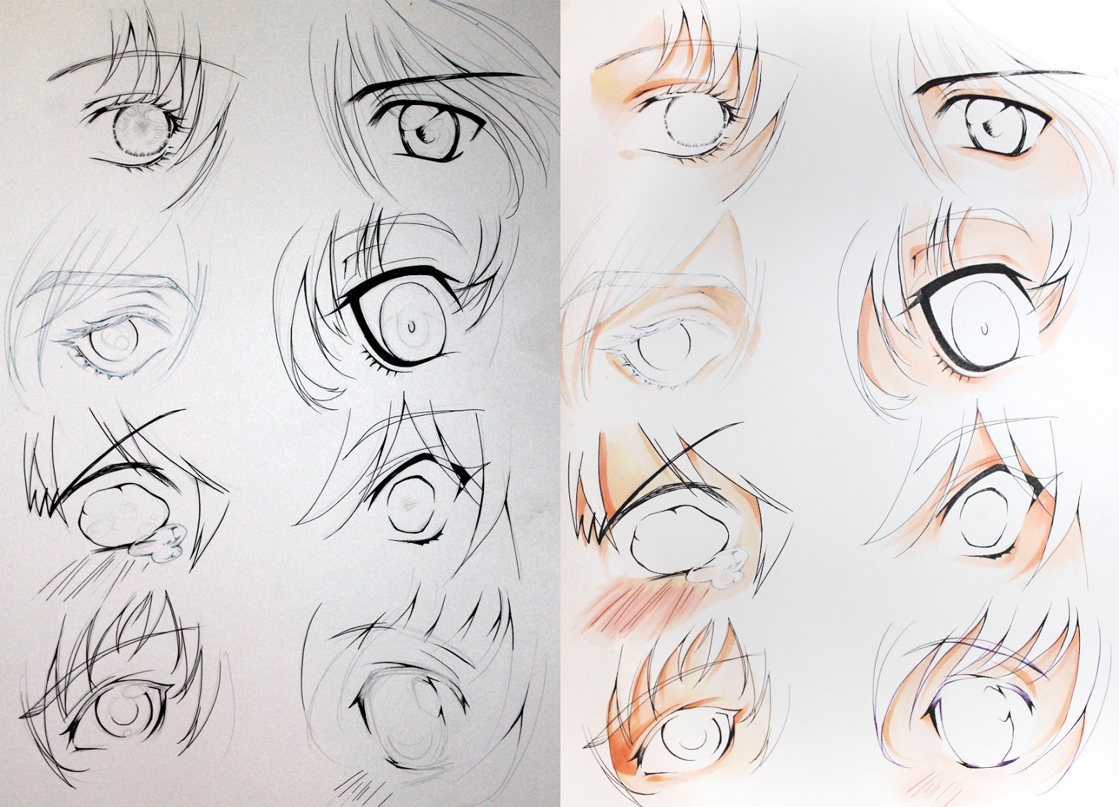 2 Tutorial e colorare occhi in stile manga