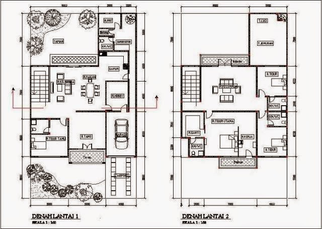 Desain Rumah  Minimalis  2  Lantai  Type  150  Gambar Foto 