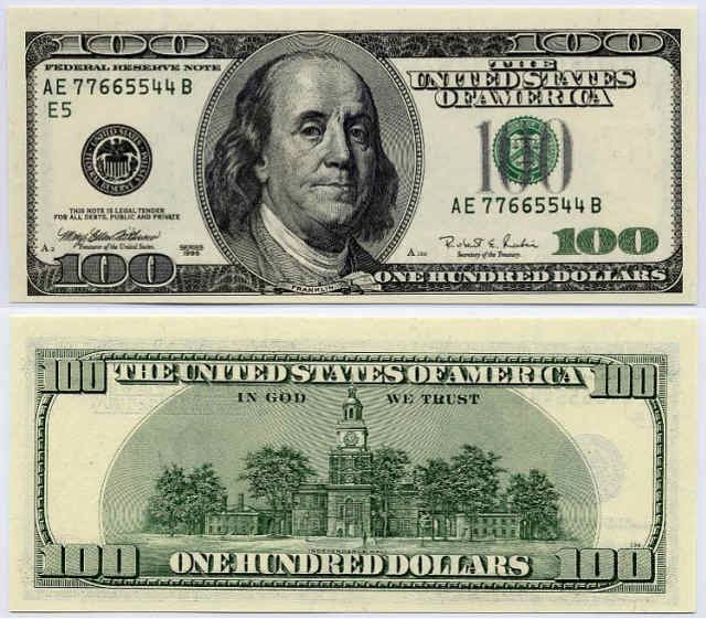 100 dollar bill back side. 100 dollar bill back.