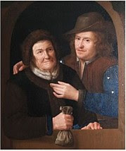 Painting of a man with an older woman