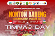 Dukung Timnas U-23 Lawan Uzbekistan Pemkab Garut Bersama Forkopimda dan KONI Gelar Nonton Bareng