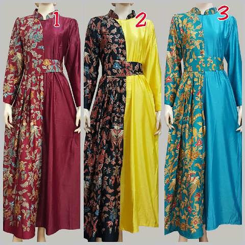 Model Baju  Gamis Batik  Wanita Muslimah