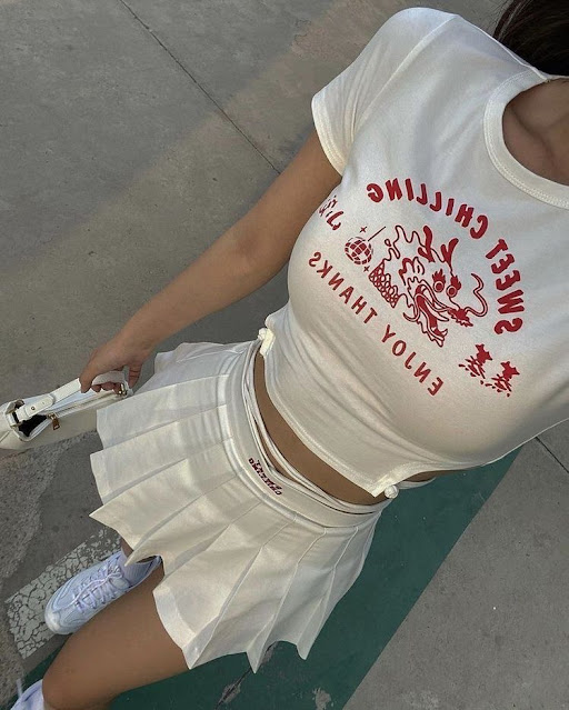 Trending: White Tennis Skirt