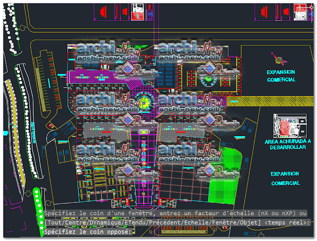 Project of a shopping center dwg  