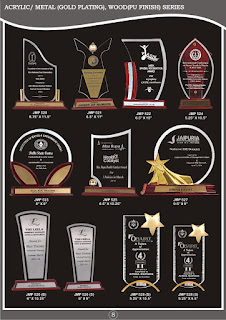 custom shape acrylic trophies, premium trophies, engraving trophies in india.