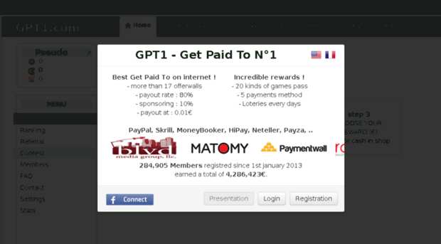 Gagner de l'argent GPT1 est un site multi-rémunérateur