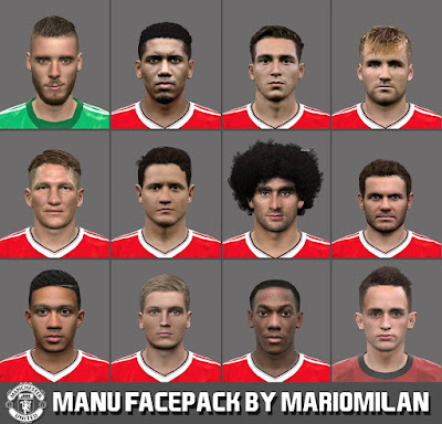 PES 2016 Manchester United Facepack by MarioMilan