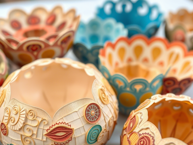 Paper Mache Bowls and Vessels
