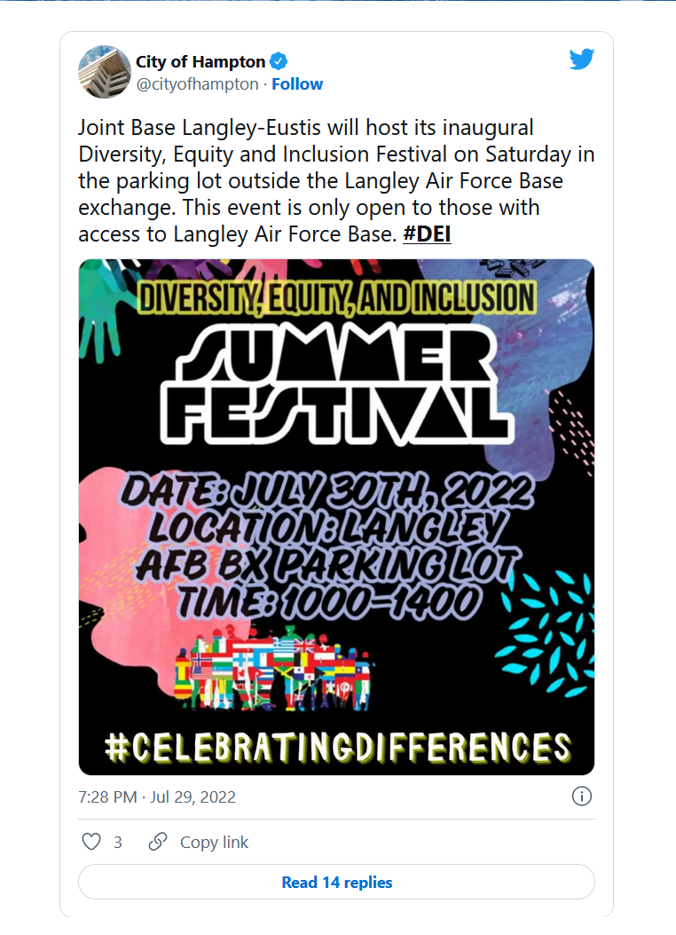 REPORT: WOKE Virginia Military Base Hosts Drag Show At Family-Friendly “Diversity, Equity, and Inclusion Summer Festival”