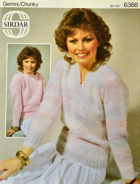 Vintage 1980s Knitting Pattern - Sirdar Pattern 6388 Ladies' Sweater