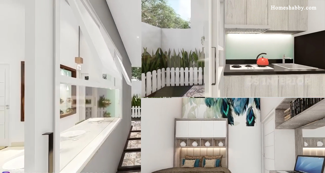 Desain dan  Denah Rumah  Modern Minimalis  Ukuran 8 x 8 M lengkap dengan RAB  nya  Homeshabby com 