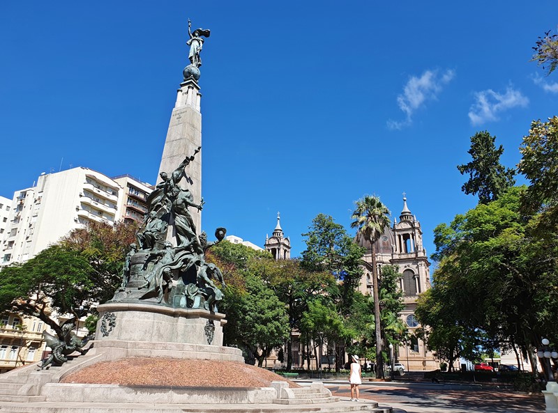 Praça da Matriz, centro histórico de Porto Alegre