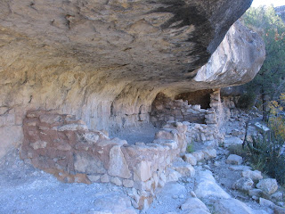 Remains of a home in Walnut Canyon