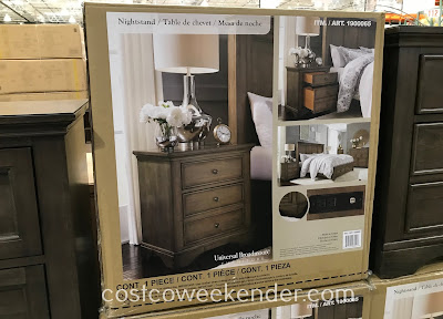 Costco 1900065 - Universal Broadmoore Furniture Nightstand with Power: a perfect spot for your phone, lamp, or alarm clock