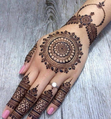 gambar henna tangan simple