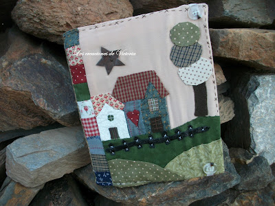 Las creaciones de Victoria.Country.Patchwork.Funda libreta