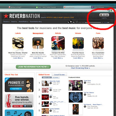 Cara Membuat Akun di Reverbnation