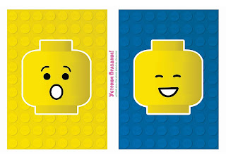 Free Printable Banners with Lego Faces.