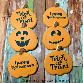 Stenciled Halloween Cookies