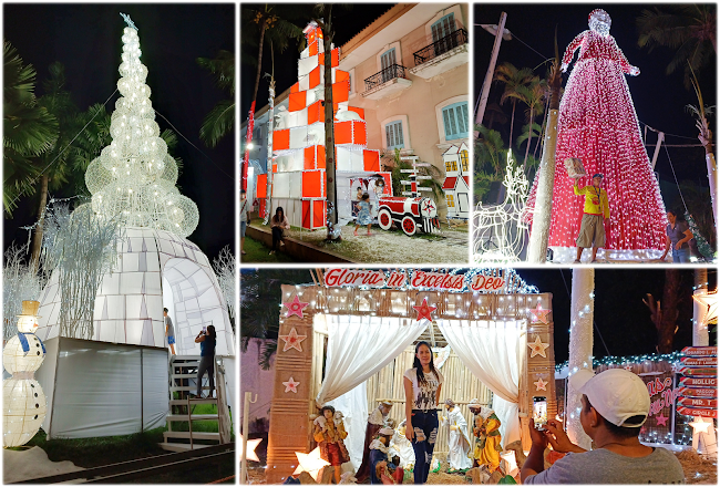 Spectators take turns having their own pictures taken in their preferred Christmas decoration at the Subic Bay Yacht Club (SBYC) shortly after the ceremonial Christmas tree lighting ceremony to usher in the Yuletide season in the Subic Bay Freeport.