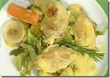 Galletto in fricassea con verza e patate