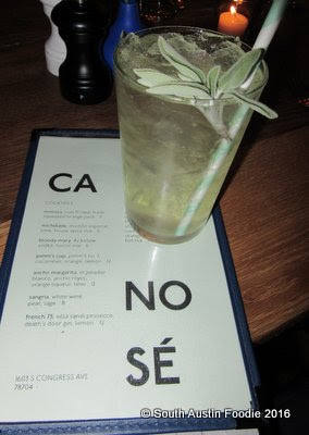 Cafe No Se -- white sangria with sage