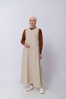 model gamis kombinasi chloe