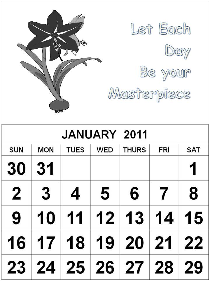 January 2011 Calendar For Kids. calendars kids / 2011 all