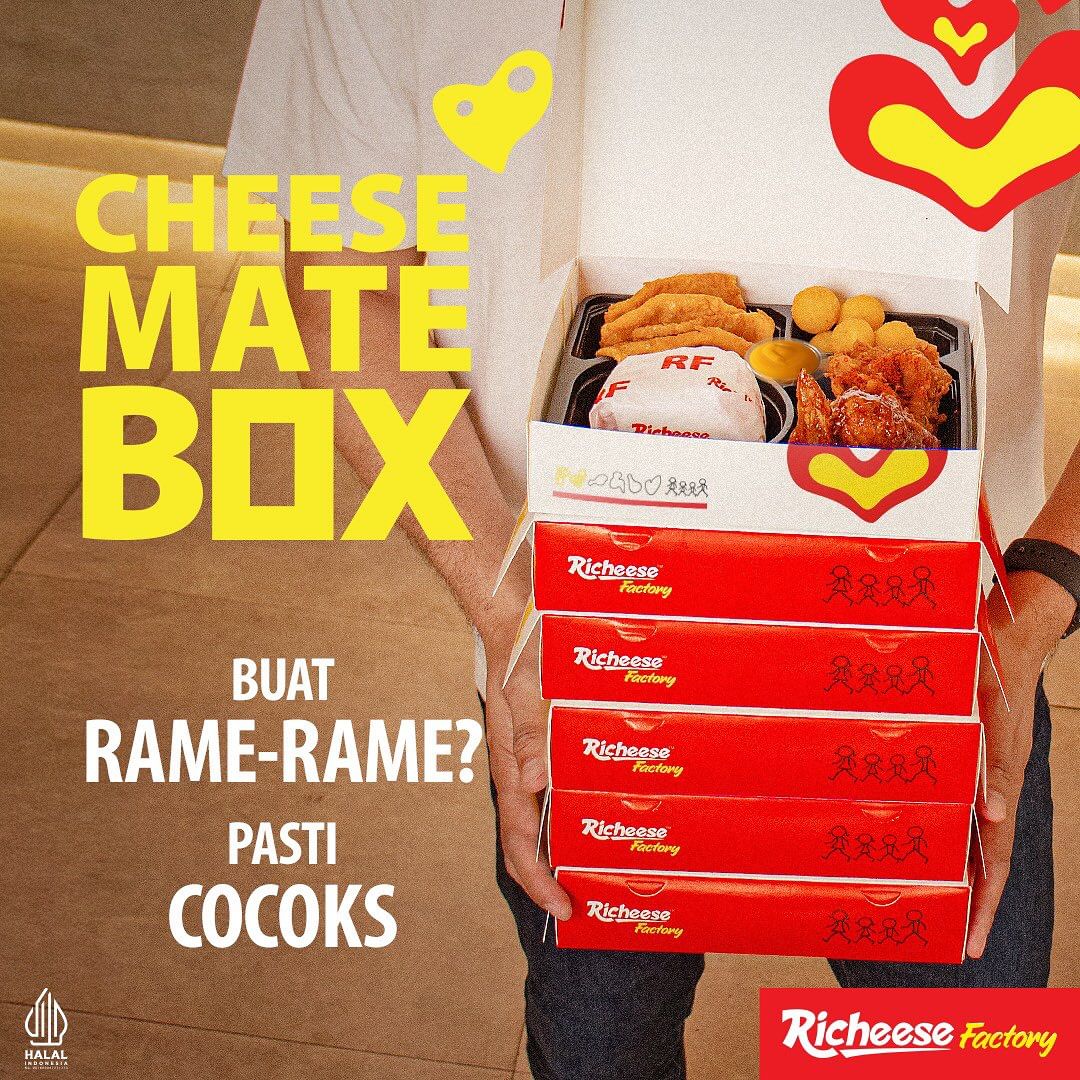 Promo Richeese Factory Menu Cheese Mate Box mulai Rp. 23.636