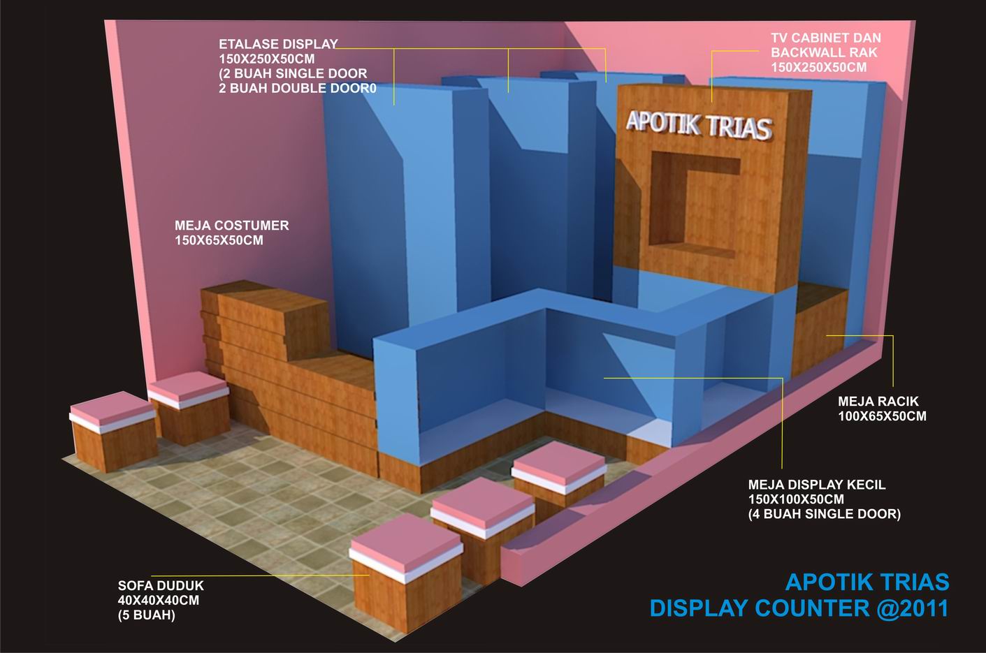 20 Contoh Desain Apotek Modern Terbaru - Model Desain ...