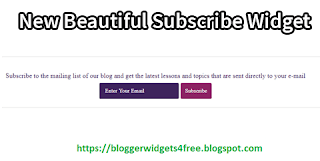 How To Add A Subscribe Widget With New Form For Blogger