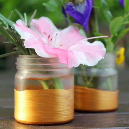 Gold Dipped Mini Vase